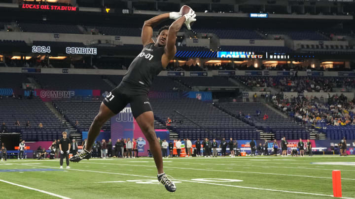 Mar 2, 2024; Indianapolis, IN, USA; Central Florida wide receiver Javon Baker (WO01) during the 2024