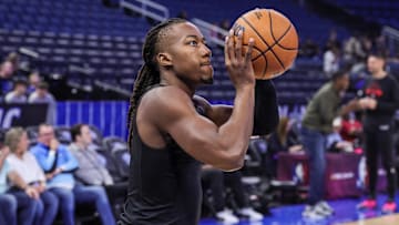 Dec 1, 2025; Orlando, Florida, USA; Chicago Bulls guard Ayo Dosunmu (11) warms up before the game against the Orlando Magic at Kia Center. Mandatory Credit: Mike Watters-Imagn Images