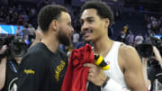 Stephen Curry y Jordan Poole fueron compañeros en los Warriors durante cuatro temporadas