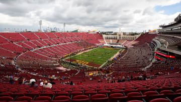 Nov 18, 2023; Los Angeles, California, USA; United Airlines Field at Los Angeles Memorial Coliseum