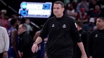 Mar 21, 2024; Salt Lake City, UT, USA; McNeese State Cowboys head coach Will Wade after a first round game of the 2024 NCAA Tournament against the Gonzaga Bulldogs at Vivint Smart Home Arena-Delta Center.