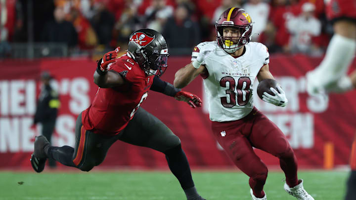 Washington Commanders running back Austin Ekeler is an interesting bet to find the end zone in the divisional round.