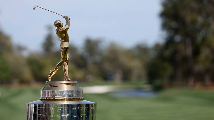 A general view of the winner's trophy at The Players Championship at TPC Sawgrass