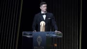 Robert Lewandowski en una ceremonia del Balón de Oro, que se realiza anualmente en París