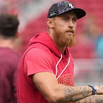  49ers tight end George Kittle is currently on injured reserve. 