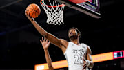 Cincinnati Bearcats forward Arrinten Page (22) hits a layup in the first half of a NCAA men’s basketball game between the Cincinnati Bearcats and Texas Tech Red Raiders, Tuesday, Jan. 21, 2025, at Fifth Third Arena in Cincinnati