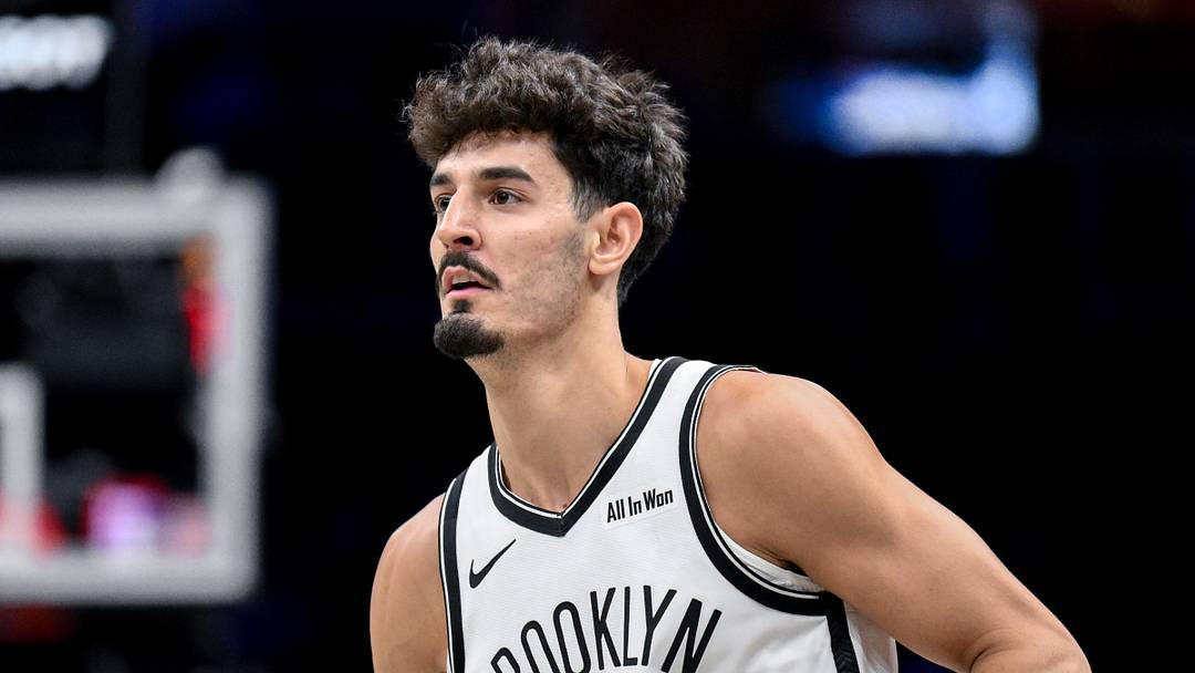 Nov 3, 2025; Brooklyn, New York, USA; Brooklyn Nets guard Ben Saraf (77) during a game against the Minnesota Timberwolves at Barclays Center. Mandatory Credit: John Jones-Imagn Images Nov 3, 2025; Brooklyn, New York, USA; Brooklyn Nets guard Ben Saraf (77) during a game against the Minnesota Timberwolves at Barclays Center. Mandatory Credit: John Jones-Imagn Images