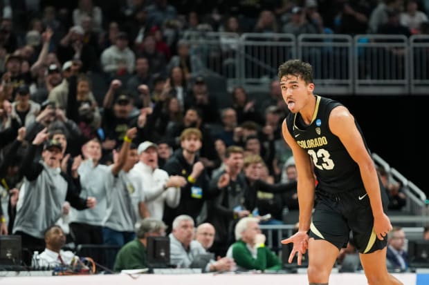 Colorado Buffaloes forward Tristan da Silva (23) 