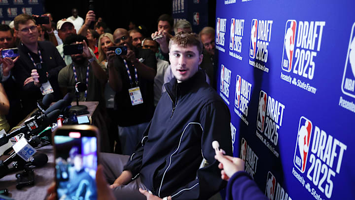 2025 NBA Draft - Content Circuit, Media Availability and Portraits; Duke basketball star Cooper Flagg