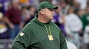 Green Bay Packers offensive coordinator Adam Stenavich is shown before their game Sunday, December 29, 2024 at U.S. Bank Stadium in Minneapolis, Minnesota. The Minnesota Vikings beat the Green Bay Packers 27-25.