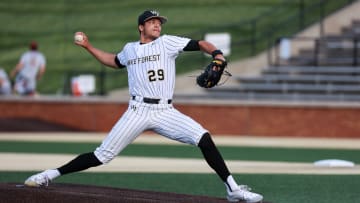 Wake Forest pitcher Chase Burns