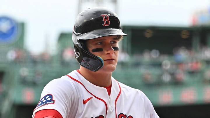 Boston Red Sox designated hitter Roman Anthony (19).