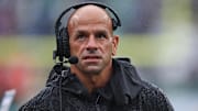 Fired New York Jets head coach Robert Saleh at MetLife Stadium. 