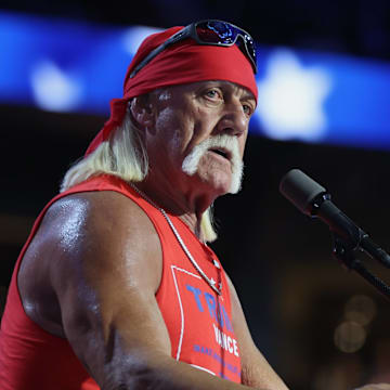 Hulk Hogan speaking at the 2024 RNC