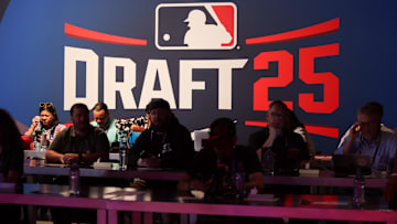 Jul 13, 2025; Atlanta, GA, USA; The press waits for the start of the MLB Draft at The Coca-Cola Roxy. 