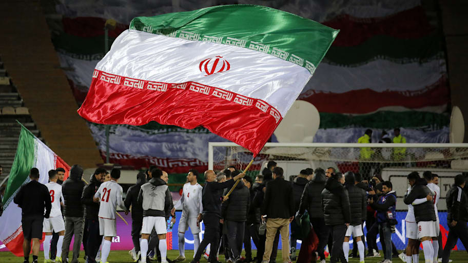 Iran celebrating World Cup qualification.