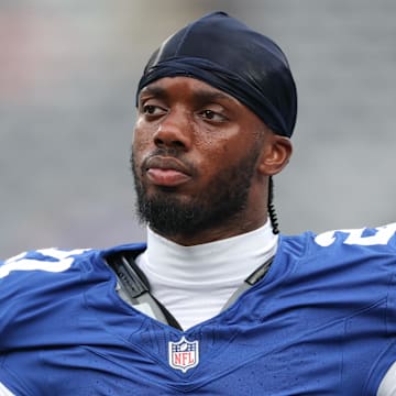 New York Giants cornerback Paulson Adebo is among Big Blue's injury-related scratches this week.