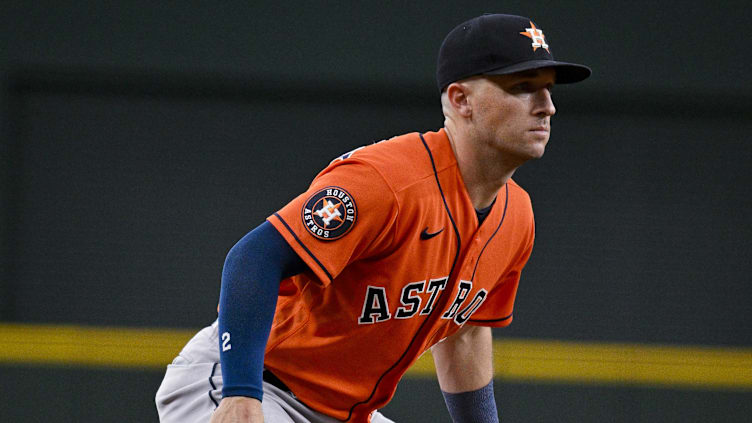 Jul 3, 2023; Arlington, Texas, USA; Houston Astros third baseman Alex Bregman (2) in action during