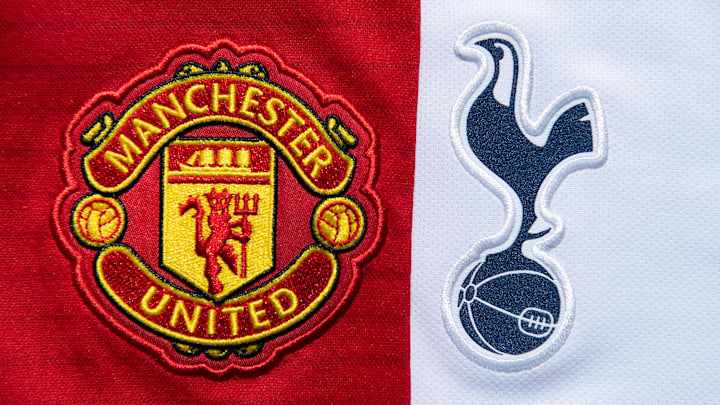 The Manchester United and Tottenham Hotspur Club Badges