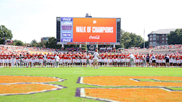 Clemson does its Walk of Champions before Syracuse v Clemson game