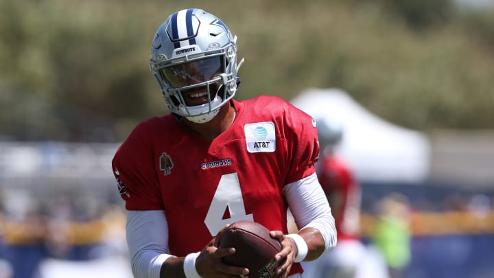 Prescott is without his top target from 2023, but still managed to put on a show during a joint practice with the Los Angeles Rams Thursday.