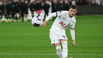 Donley taking a penalty in the post season friendly vs Newcastle United