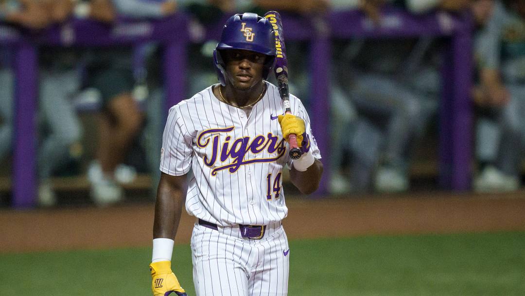 Apr 28, 2026; Baton Rouge, LA, USA; Louisiana State Tigers outfielder Daniel Harden (14) takes a signal from the dugout as he bats against the Southeastern Louisiana Lions at Alex Box Stadium. Mandatory Credit: Matthew Hinton-Imagn Images Apr 28, 2026; Baton Rouge, LA, USA; Louisiana State Tigers outfielder Daniel Harden (14) takes a signal from the dugout as he bats against the Southeastern Louisiana Lions at Alex Box Stadium. Mandatory Credit: Matthew Hinton-Imagn Images