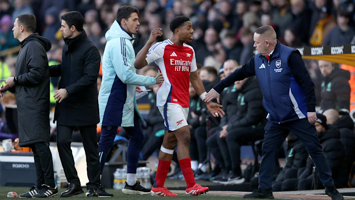 Myles Lewis-Skelly was harshly sent off against Wolves