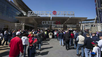A general view of a entrance gate at Target Field