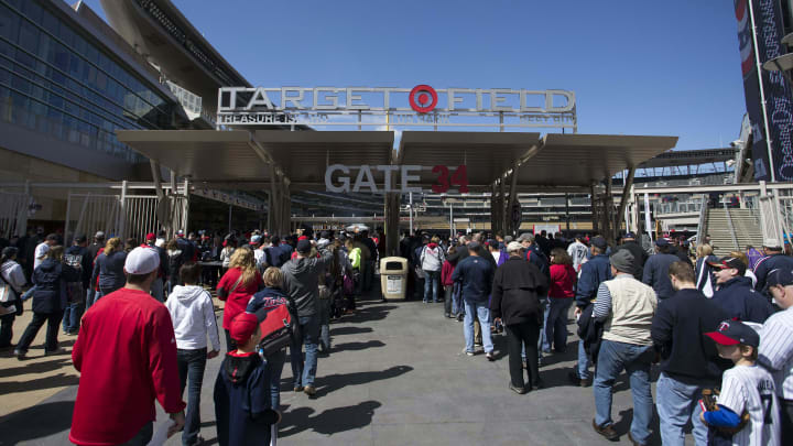 A general view of a entrance gate at Target Field