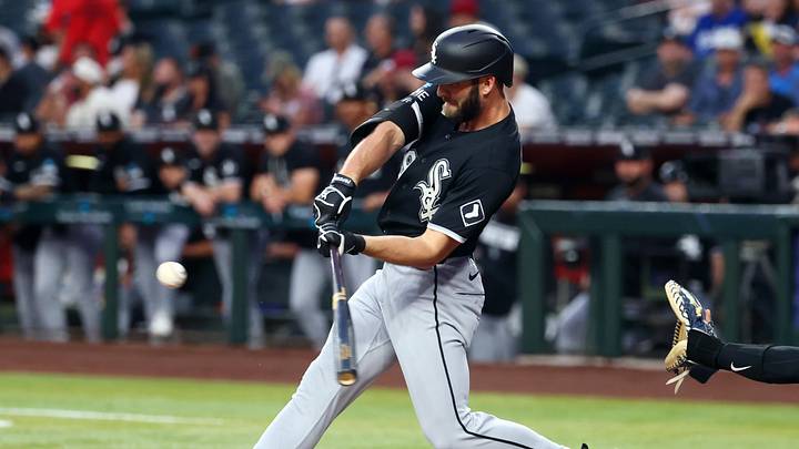 Apr 21, 2026; Phoenix, Arizona, USA; Chicago White Sox outfielder Tristan Peters against the Arizona Diamondbacks at Chase Field. Mandatory Credit: Mark J. Rebilas-Imagn Images
