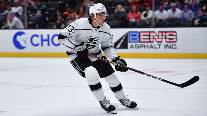 Francesco Pinelli, Los Angeles Kings (Mandatory Credit: Gary A. Vasquez-Imagn Images)