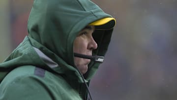 Green Bay Packers head coach Mike McCarthy looks on during the fourth quarter against the Arizona Cardinals at Lambeau Field.