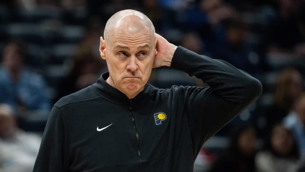 Apr 1, 2024; Indianapolis, Indiana, USA; Indiana Pacers head coach Rick Carlisle in the second half