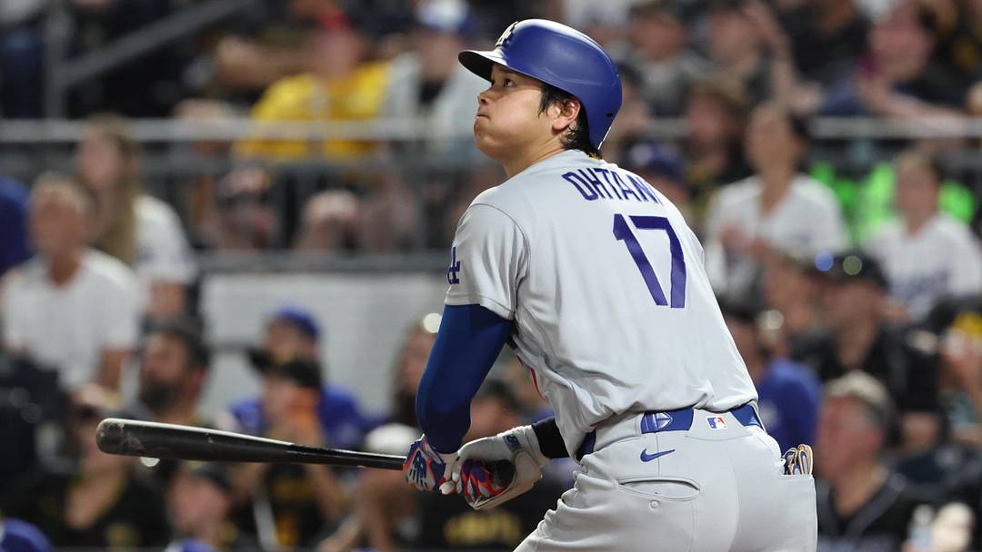 Jun 10, 2026; Pittsburgh, Pennsylvania, USA; Los Angeles Dodgers designated hitter Shohei Ohtani (17) hits a two run home run against the Pittsburgh Pirates during the ninth inning at PNC Park. Mandatory Credit: Charles LeClaire-Imagn Images Jun 10, 2026; Pittsburgh, Pennsylvania, USA; Los Angeles Dodgers designated hitter Shohei Ohtani (17) hits a two run home run against the Pittsburgh Pirates during the ninth inning at PNC Park. Mandatory Credit: Charles LeClaire-Imagn Images