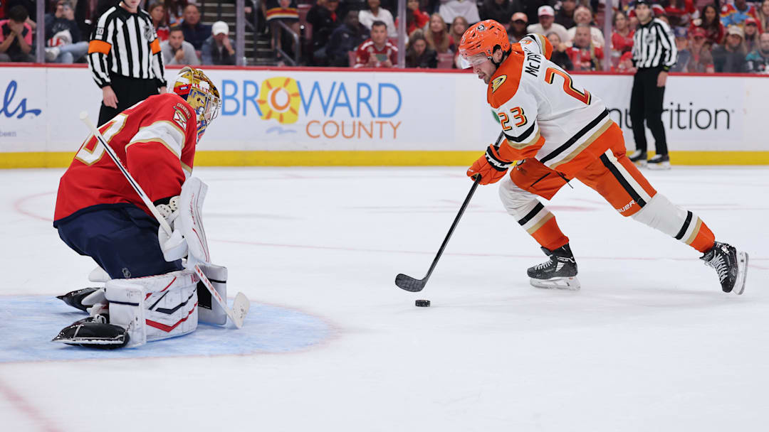 Anaheim Ducks forward Mason McTavish scored the winner against the Florida Panthers on Tuesday night.