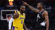 Los Angeles Lakers en un juego contra Los Angeles Clippers