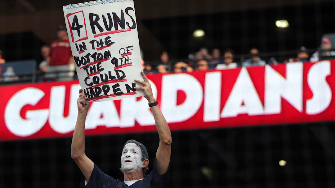 Unfortunately for Guardians fans, Cleveland did not score 4 runs in the bottom of the ninth inning as they fell to the Detroit Tigers, 6-3, in Game 3 of the American League Wild Card Series at Progressive Field, Oct. 2, 2025, in Cleveland, Ohio.