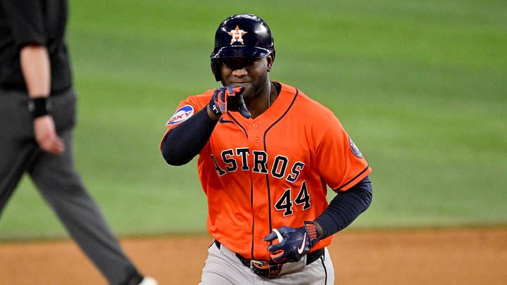 Houston Astros designated hitter Yordan Alvarez (44) Mandatory Credit: Jerome Miron-Imagn Images