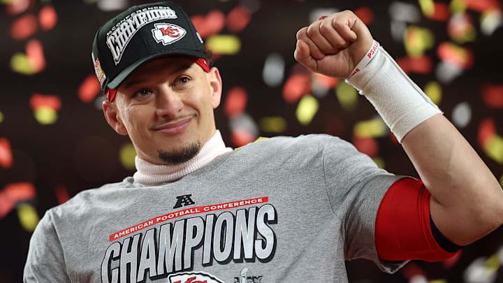 Mahomes played in his seventh consecutive AFC championship on Sunday, and now is one win away from making history with a third consecutive Super Bowl win.