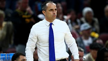 Mar 20, 2025; Wichita, KS, USA; Drake Bulldogs head coach Ben McCollum in the first half of a first round men’s NCAA Tournament game against the Missouri Tigers at Intrust Bank Arena. Mandatory Credit: Nick Tre. Smith-Imagn Images