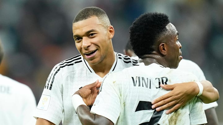 Kylian Mbappé (left) and Vinícius Júnior (right) linked up to score for Real Madrid.
