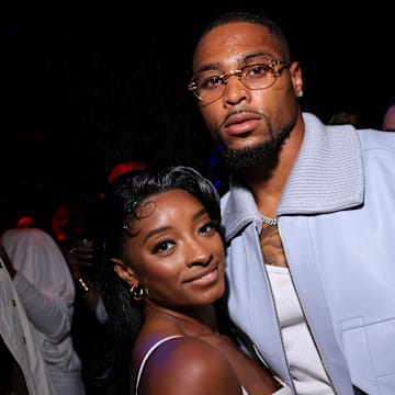 Simone Biles and Jonathan Owens 