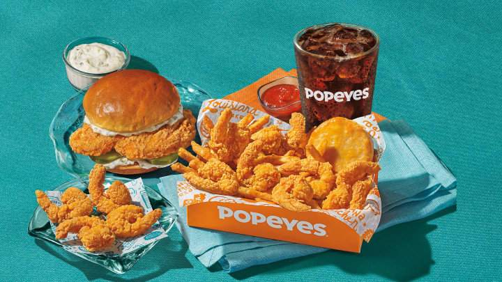 Popeyes seafood menu items. Image courtesy Popeyes