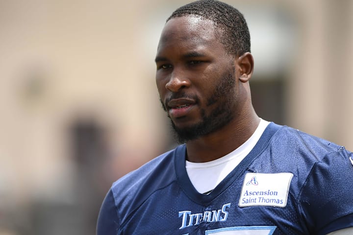Tennessee Titans outside linebacker D'Andre Walker on Jun. 11, 2019.