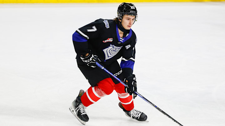 Young center prospect Cole Reschny at the CHL USA Skills challenge