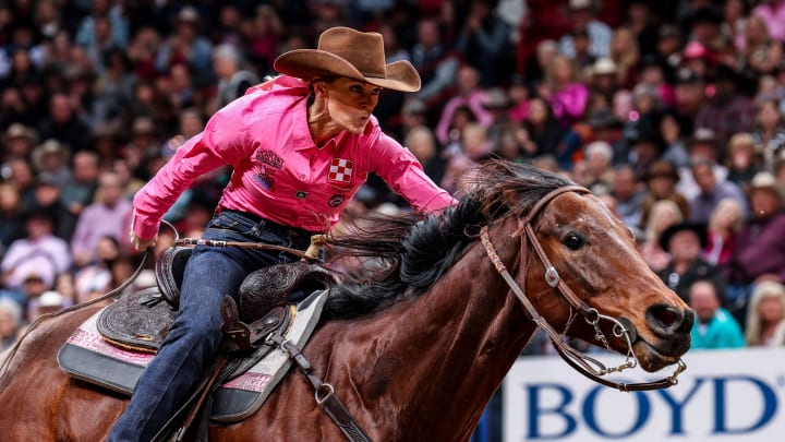 Wenda Johnson's time of 17.16 seconds was by far the fastest run at the Days of '76 Rodeo in Deadwood, S.D., allowing her to pick up another big payday. 