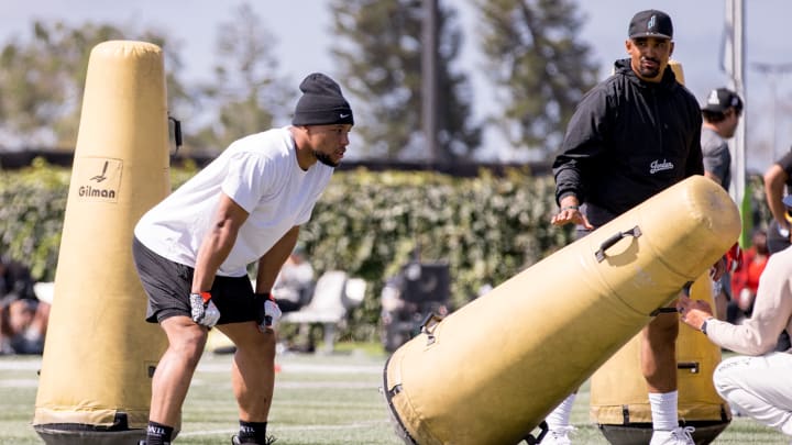 Saquon Barkley (L), Jalen Hurts (R), Philadelphia Eagles