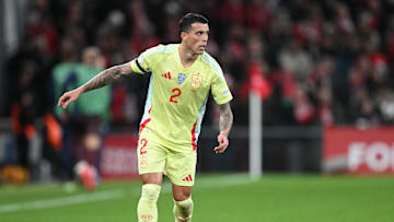 Pedro Porro in action for Spain