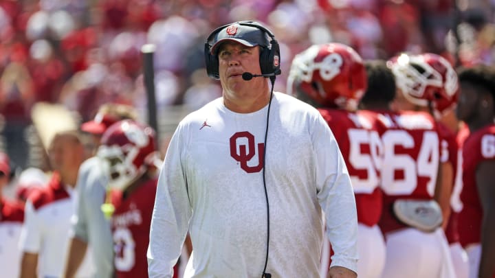 Sep 18, 2021; Norman, Oklahoma, USA; Oklahoma Sooners offensive line coach Bill Bedenbaugh